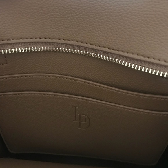 Faux Leather Cognac Brown Studded Tote - Picture 5 of 7